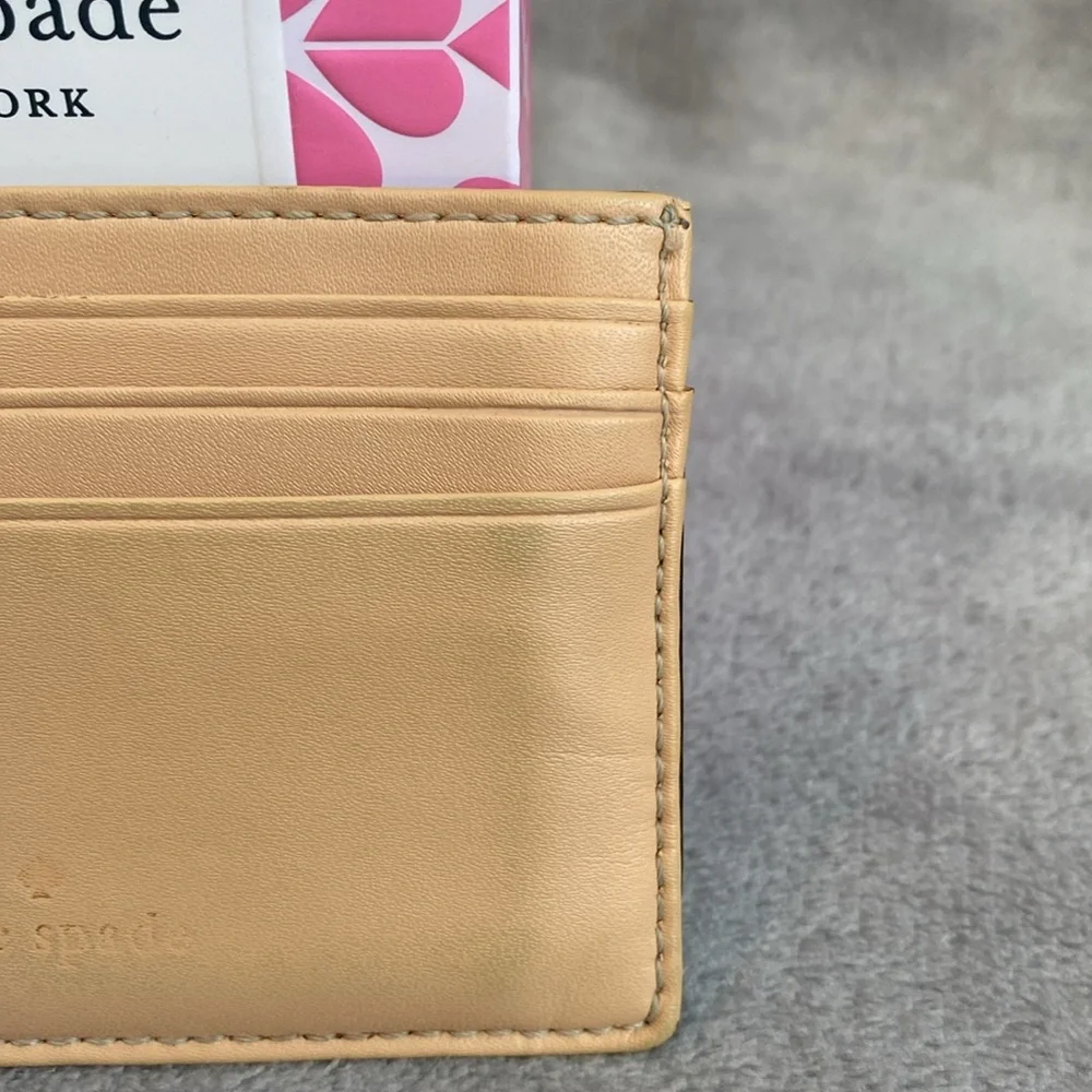 ♠️💚KATE SPADE♠️💚Mint Green & Tan Thin Cardholder/GUC
